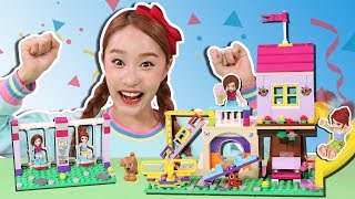 미끄럼틀 슝~ 레고프렌즈 하트레이크 시티 놀이터에서 즐기기 LEGO - 지니