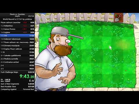 Plants vs. Zombies Any% in 3:33:00