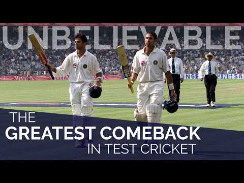 The Greatest Cricket Comeback in Test Match History: INDIA v AUS 2001