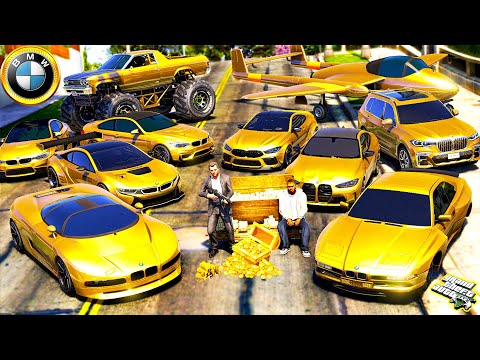 Michael and Franklin steal Golden BMW Cars