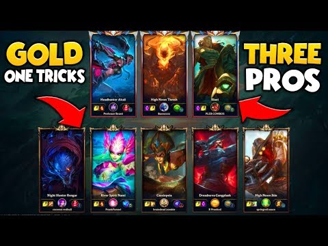 3 PRO PLAYERS VS. 5 GOLD ONE-TRICK GODS (I FIGHT IRL) FT. BUNNYFUFUU - League of Legends