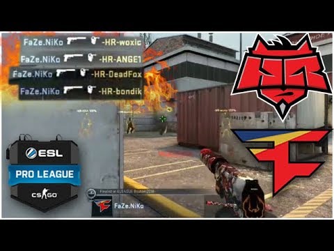 NiKo Quad Kill! Rain Sneaky Play! FaZe Highlights VS Hellraisers