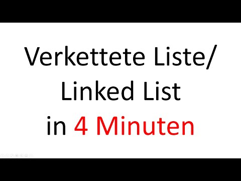 Verkettete Liste/Linked List in 4 Minuten | Algorithmen und Datenstrukturen