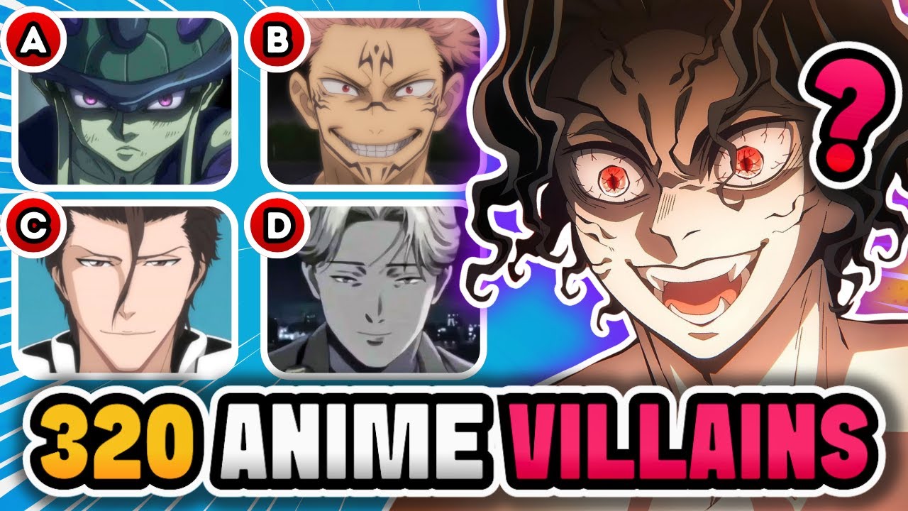 👿 Guess the Anime by 4 Anime VILLAINS 🔥 Anime Quiz
