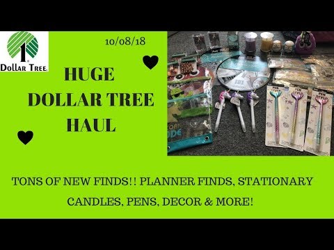 Huge Dollar Tree 🌳 Haul 10/8/18~Tons of NEW Items, Candles, Stationary, Decor & More ❤️❤️ Video