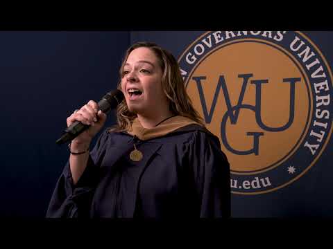 WGU Spring Virtual Commencement - National Anthem Sang by Jennifer Harrigan