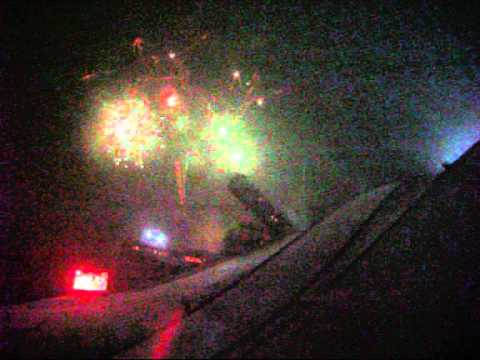 Harrachov 2010 pokaz fajerwerków na skoczni