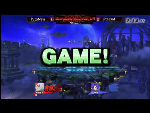 SmashaPalooza 34: Winners - PutoNavs (Kirby, Bayonetta) vs JPthe3rd (Sonic)