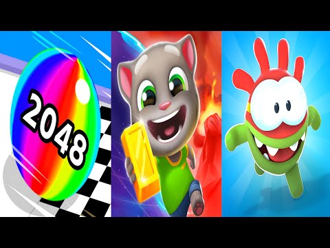 Ball Run 2048 vs Talking Tome Time Rush vs Om Nom Run All Levels SPEEDRUN - Gameplay#1