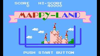 Mappy Land - NES | Full Game Longplay / Playthrough (HD)