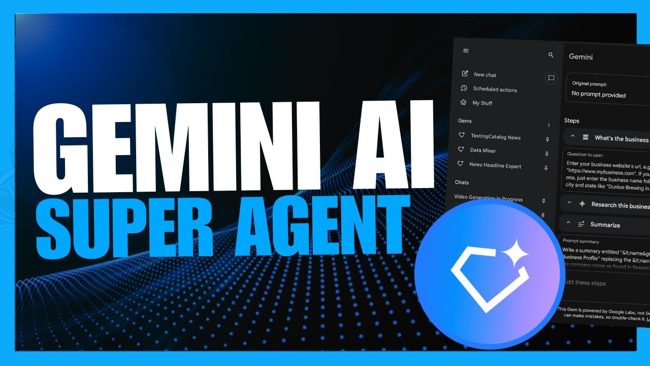 Gemini Super Gems: Google's NEW AI Super Agent! Goodbye N8N! (FULLY FREE AI App Generator)
