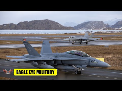 US Marine Corps F/A-18 Hornets Arrive In Norway