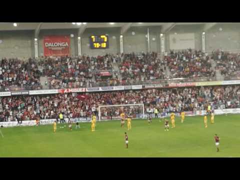 Gol de Bonilla de penalty en el Pontevedra 1-3 Real Murcia