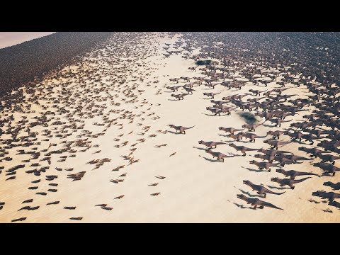1000 T-Rex Vs 20,000 Velociraptors | Ultimate Epic Battle Simulator | UEBS