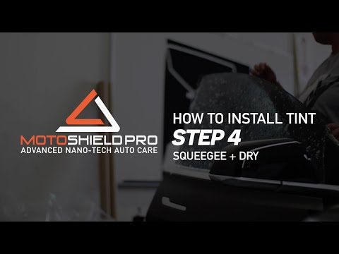 How To Install Nano Ceramic Precut Tint | Squeegee + Dry | (Step 4 of 4) - MotoShield Pro