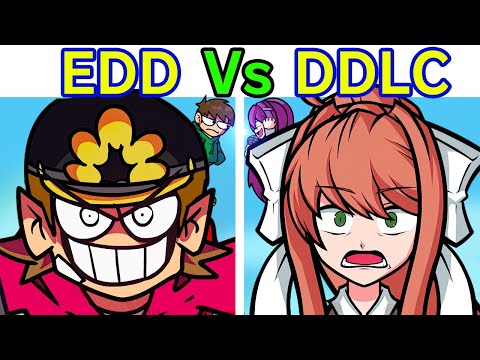Friday Night Funkin' DDLC VS EDDSWORLD | Fandom Fracture (FNF Mod) (Triple Trouble Remix/Edd/Monika)