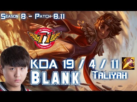 SKT T1 Blank TALIYAH vs CAMILLE Jungle - Patch 8.11 KR Ranked