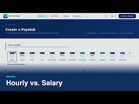 Hourly vs. Salary Pay Stubs: Which Should You Choose?