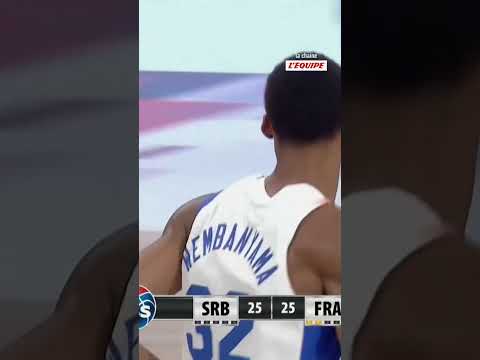 😮🏀 Contre sur Jokic, tomahawk... Victor Wembanyama a fait le spectacle contre la Serbie #basketball