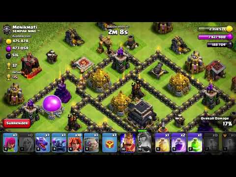 Clash of Clans (CoC): Finally a 37 trophies TH9! Need to overwhelm it~