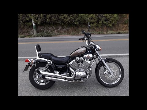 Yamaha Virago 535 cc 1999, 46,2 cv Até quanto chega primeira marcha.