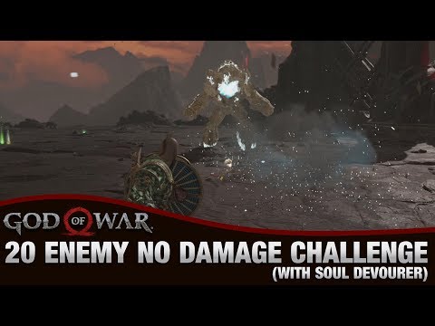 GOD OF WAR - 20 Enemy No Damage Challenge With Soul Devourer