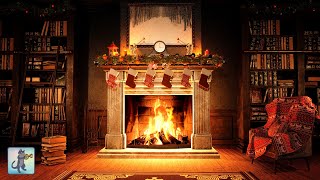 Cozy Christmas Fireplace Ambience ~ Warm Festive Fireplace (No Music)