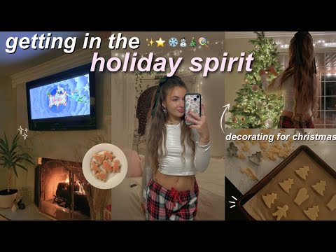 GETTING IN THE HOLIDAY SPIRIT ❄️🎄⛸️ decorating for christmas, holiday baking, & winter grwm