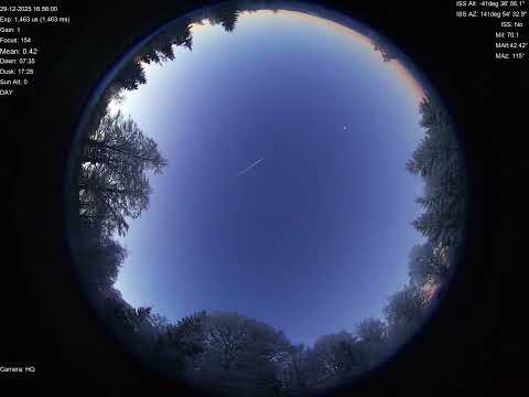 2025-12-29 All sky camera capture from Poiana Rusca Mountains, Romania