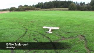 preview picture of video 'E-Flite Taylorcraft grass flight'