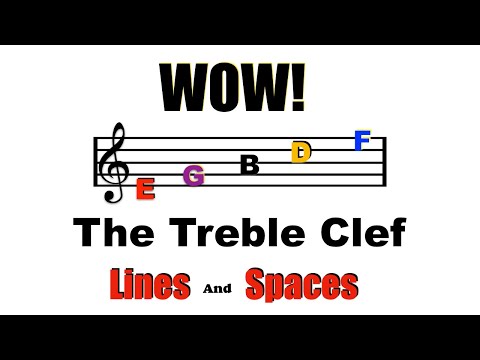 The Treble Clef : (Lines and spaces Made Easy)🔥🔥🔥🔥🔥#education