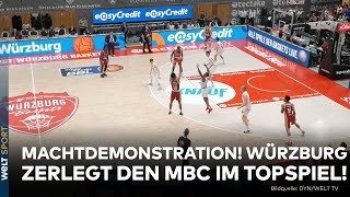 BASKETBALL: Einseitiges Topspiel! Fitness First Würzburg Baskets zerlegen den MB