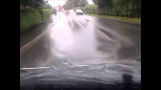 preview picture of video 'Carleton Flooding Blackpool Road,Carleton.Wednesday 15th August 2012.'