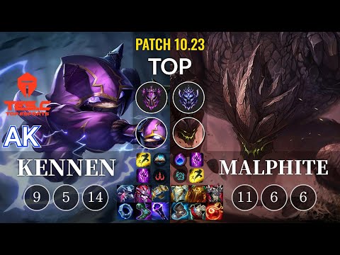 TES AK Kennen vs Malphite Top - KR Patch 10.23