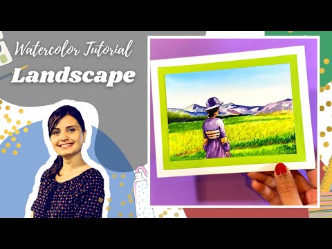 Distant Mountain Landscape Painting Tutorial | Arpana's Art Room