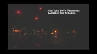 New Year 2013 Fireworks Castlebay Barra Scotland