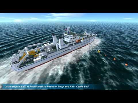 TE SubCom   Repair Animation   Undersea Fiber Optic Cable System