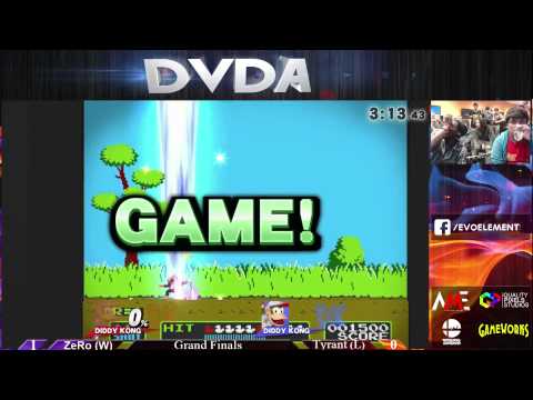 DVDA #8 Singles Grand Finals: ZeRo (Diddy Kong) vs Tyrant (Meta Knight)