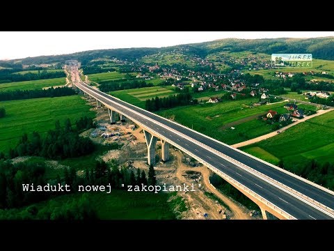 Wiadukt nowej "zakopianki"  odcinka najwyżej położonej drogi w Polsce