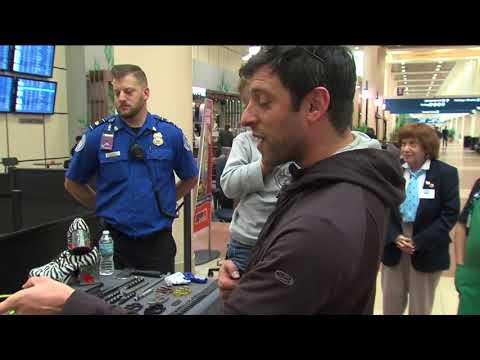 "This is all the stuff you're not supposed to bring on an airplane"