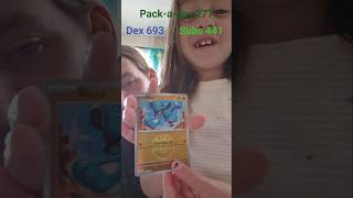 SHE FOUND A LUCKY PACK! #pokemon #pokemoncards #pokemontcg #pikachu #tradingcards #tcg #charizard