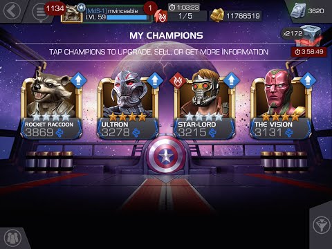 Ranking Up 4-Star Rocket Raccoon and 4-Star The Vision to Rank 4 | Marvel Contest of Champions
