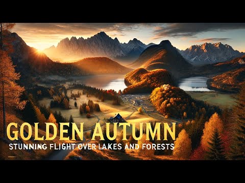 Golden Autumn: Stunning Drone Flight Over Lakes and Forests