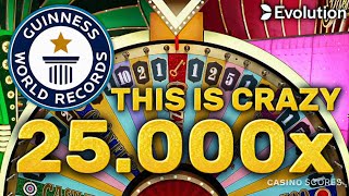 Crazy Time Big Win Today, New RECORDS ! 25.000X !!! 25.000X,25.000X,5000X,2500X ! Craziest Session !