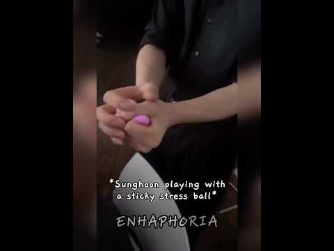 sunghoon & the sticky stress ball: #enhypen #sunghoon #enhypenmembers #kpop