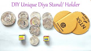 DIY Diya Stand Using Newspaper  Best Out Of Waste 