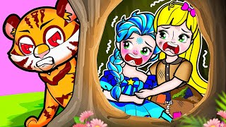 [🐾paper dolls🐾] Poor Rapunzel Save Elsa Frozen Fairy Tales | Rapunzel Family
