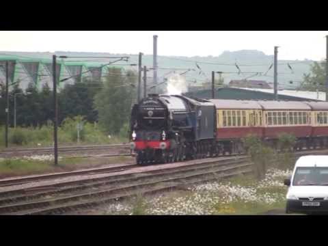 Tornado, Union of SA  ,Cromwell and Bittern at 90mph  on ECML around Grantham June 2013