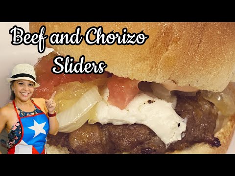 Beef and Chorizo Burgers Sliders ~ Mini Burgers ~ Receta de Hamburgesa Jugosas~Juicy Burgers Recipe