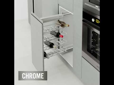 Миниатюра изображения товара Корзина выдвижная Starax S-2182-C (левое крепление, хром)